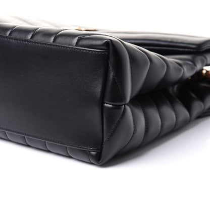 Saint Laurent Calfskin Y Quilted Monogram Medium Loulou Chain Satchel Black 9 of 11