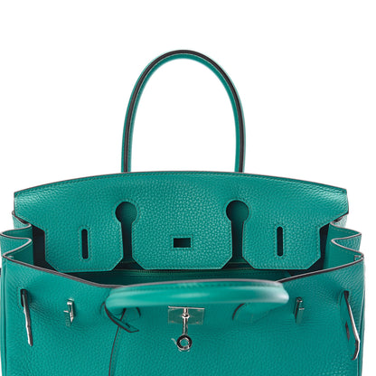 Hermes Taurillon Clemence Birkin 30 Bleu Paon 14 of 31
