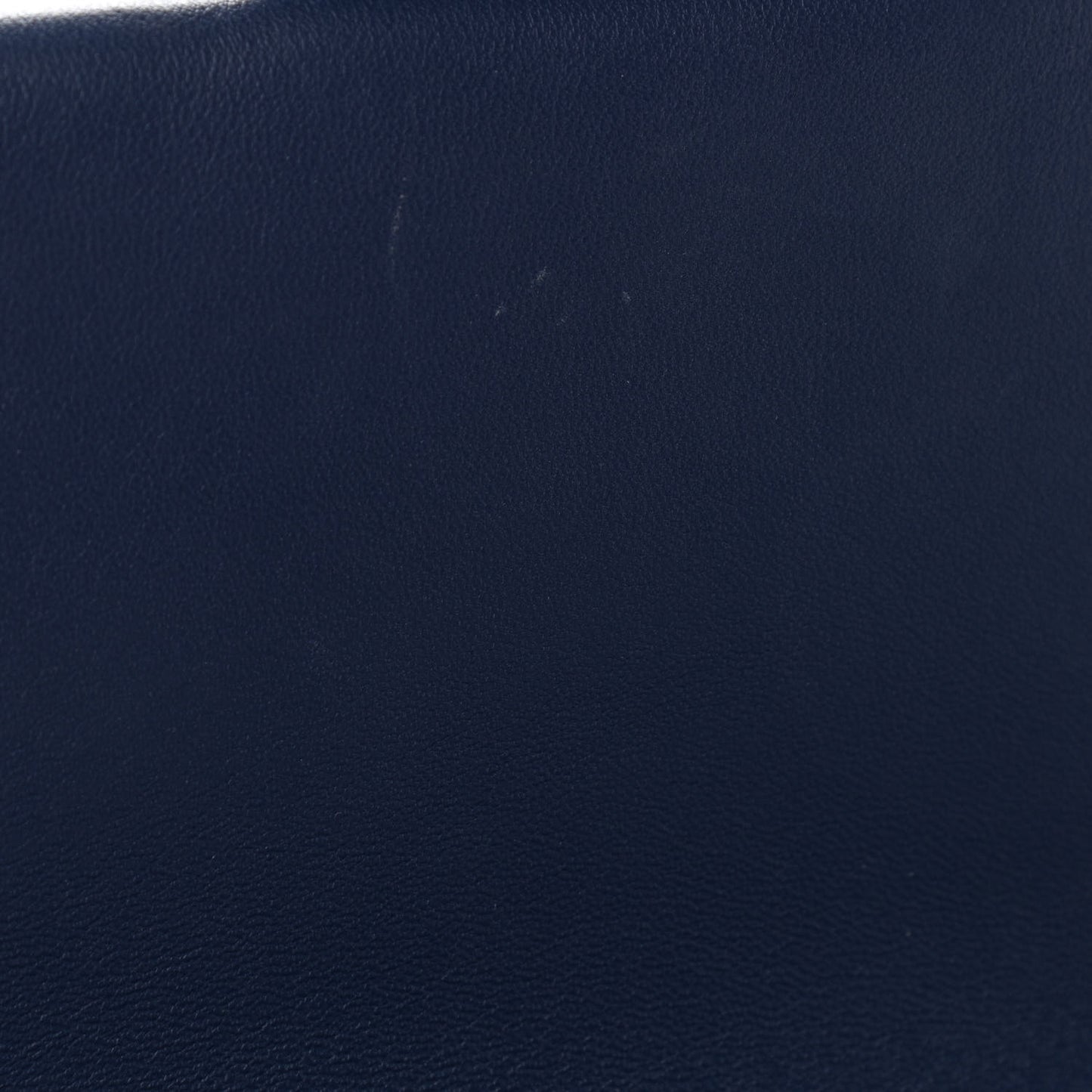 Lambskin Quilted Resin Bi-Color Chain Flap Bag Navy