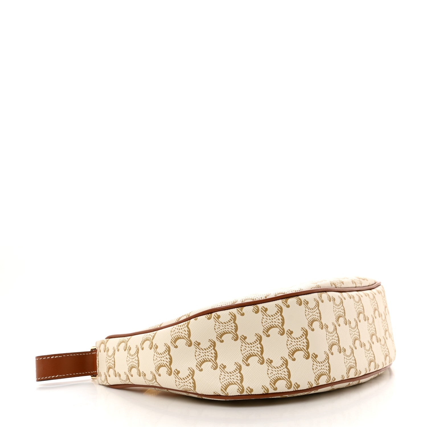 Celine Canvas Calfskin Ava Triomphe Shoulder Bag White 4 of 10