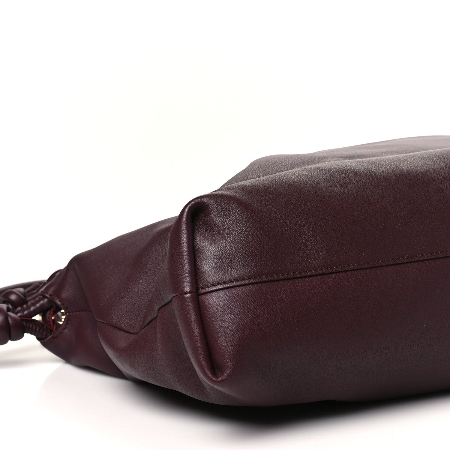 Loewe Mellow Nappa Donut Chain Large Flamenco Knot Clutch Dark Burgundy 9 of 10