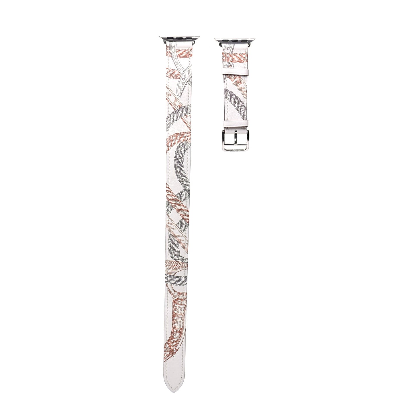 Swift Della Cavalleria Print 40mm Apple Double Tour Watch Strap White