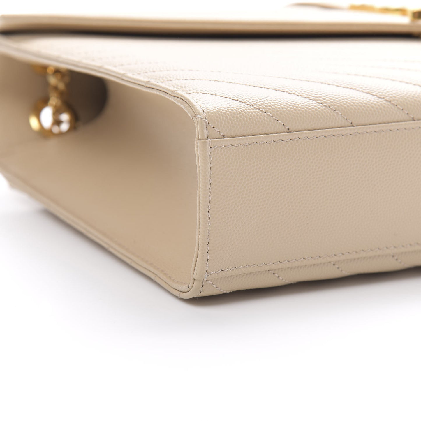 Grain De Poudre Matelasse Chevron Large Monogram Satchel Nude Powder
