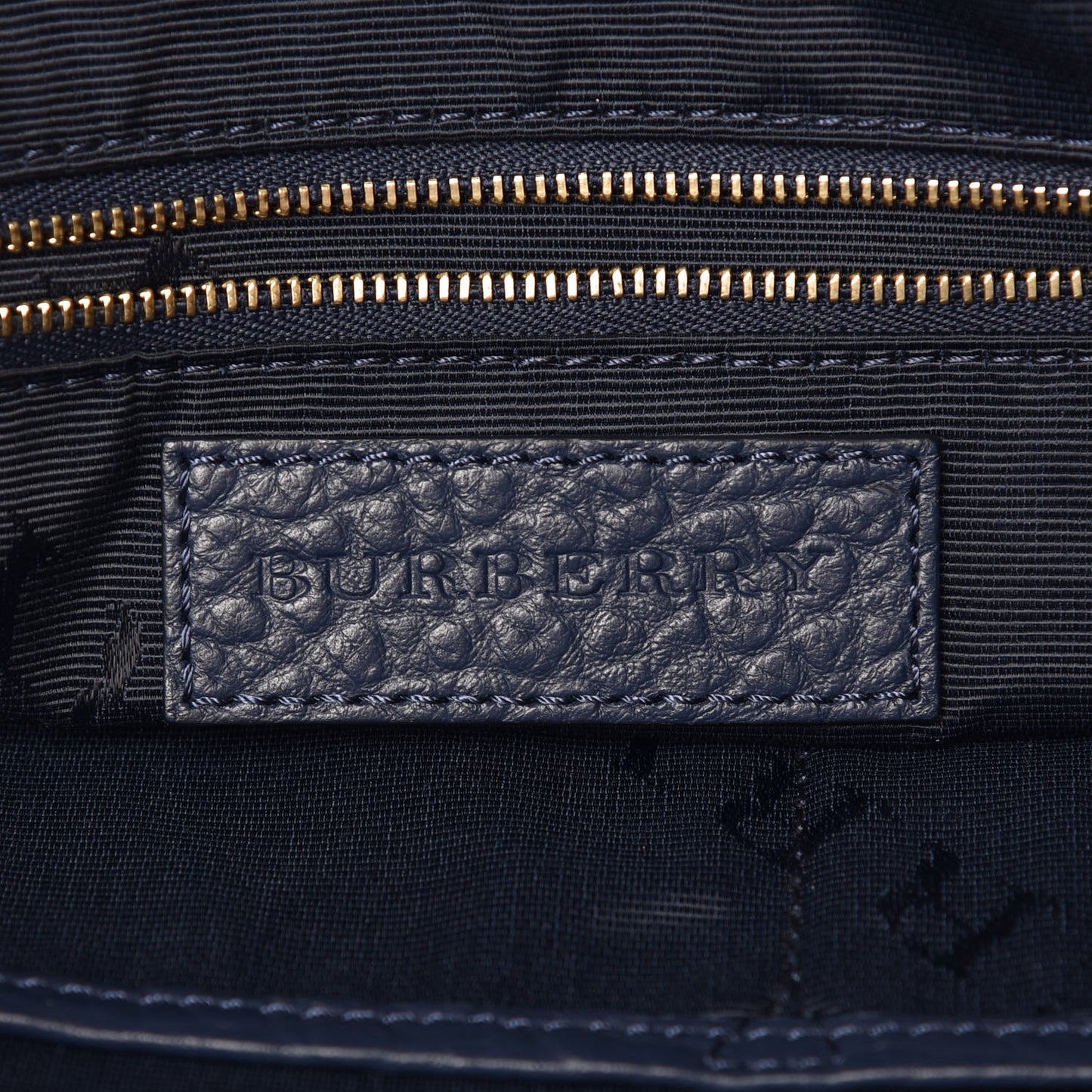 Heritage Grain Check Embossed Medium Dewsbury Tote Blue Carbon