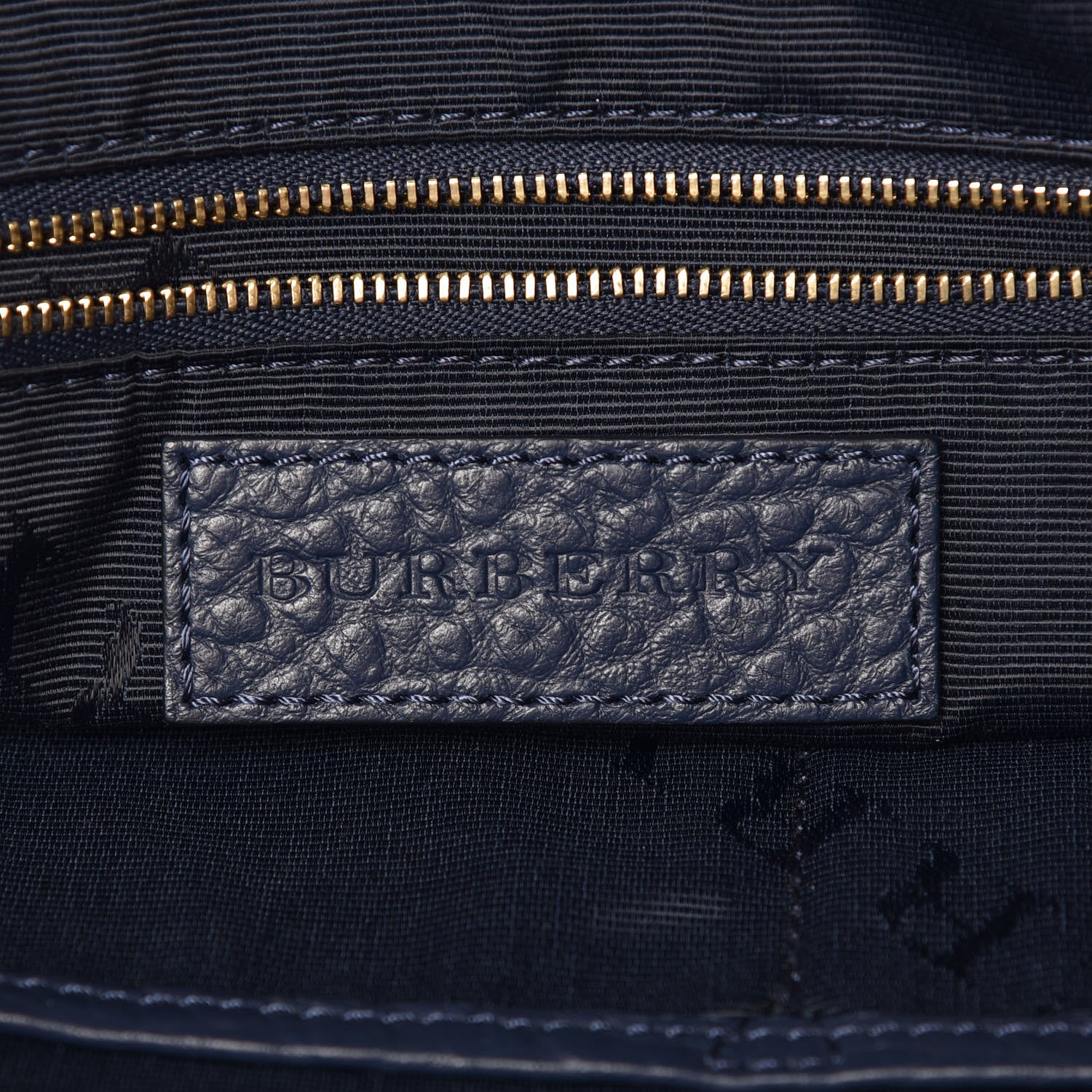 Burberry Heritage Grain Check Embossed Medium Dewsbury Tote Blue Carbon 8 of 13