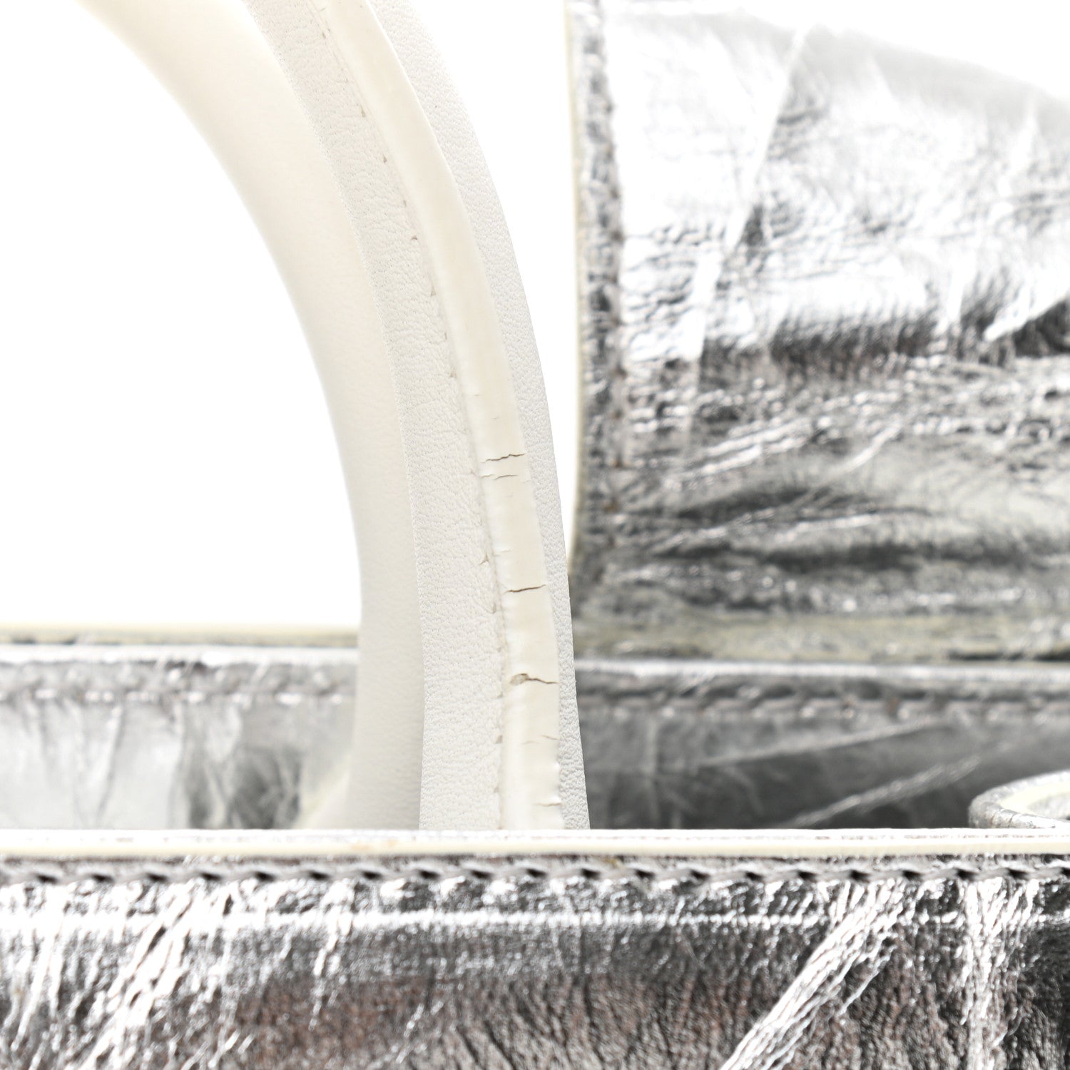 Christian Dior Metallic Calfskin Medium Diorever Flap Silver 12 of 15