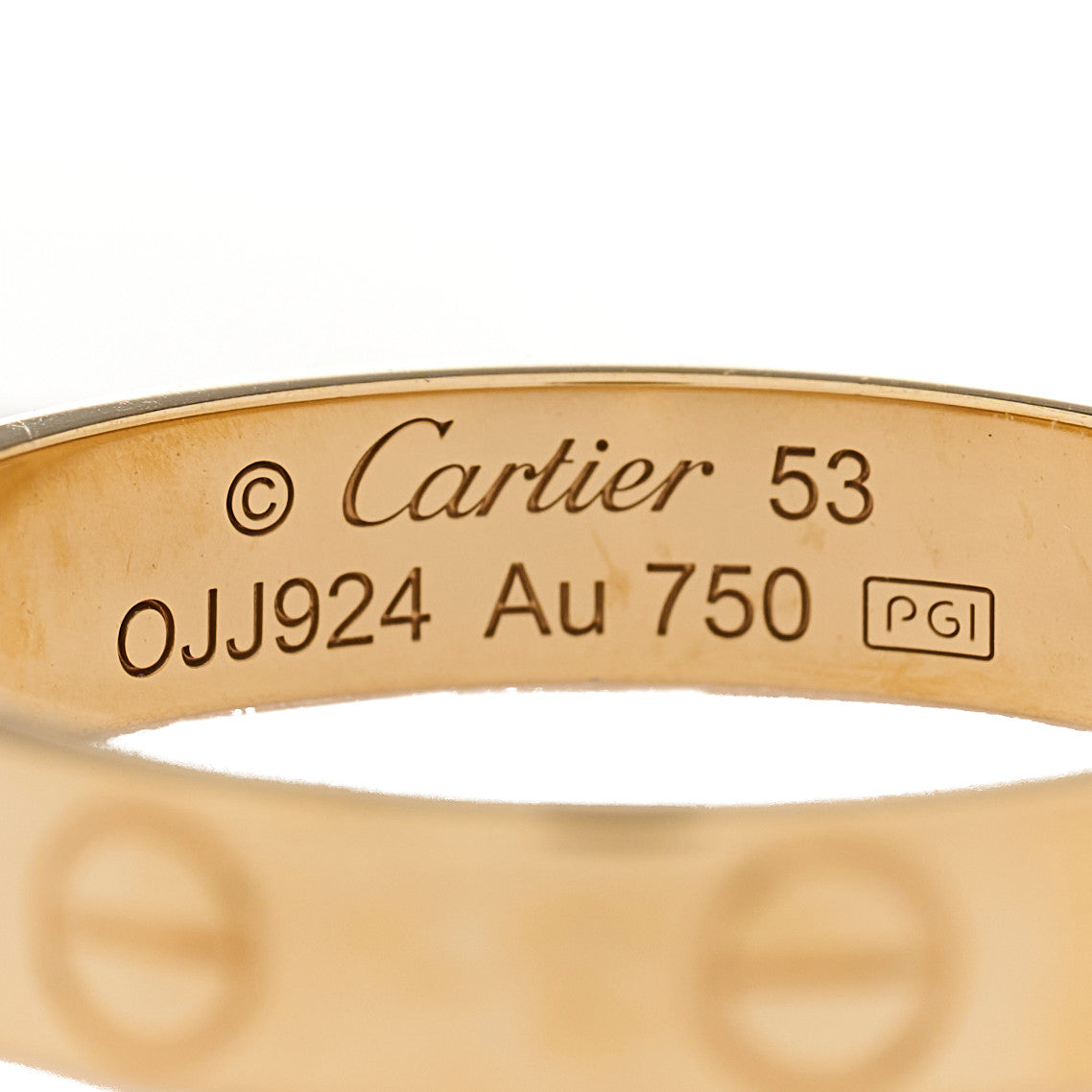 Cartier 18K Yellow Gold 3.5mm LOVE Wedding Band Ring 53 6.25 3 of 3