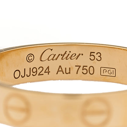 Cartier 18K Yellow Gold 3.5mm LOVE Wedding Band Ring 53 6.25 3 of 3