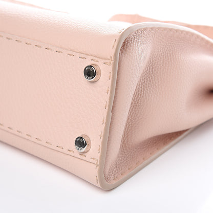 Fendi Cuoio Romano Selleria Bi-Color Medium Peekaboo Iconic Satchel Rosa Plaster Pesca 9 of 11