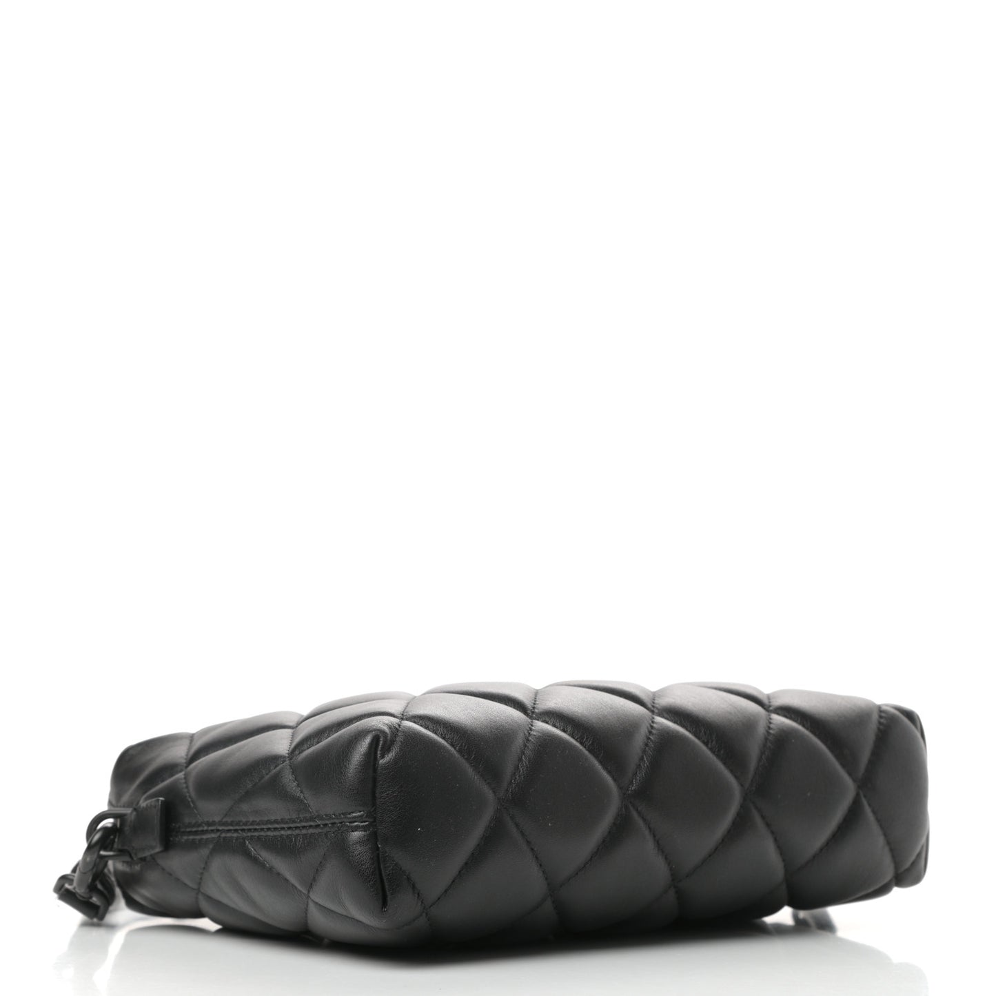 Nappa Calfskin Quilted Touch B Camera Shoulder Bag Black