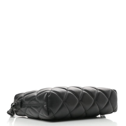 Balenciaga Nappa Calfskin Quilted Touch B Camera Shoulder Bag Black 4 of 9