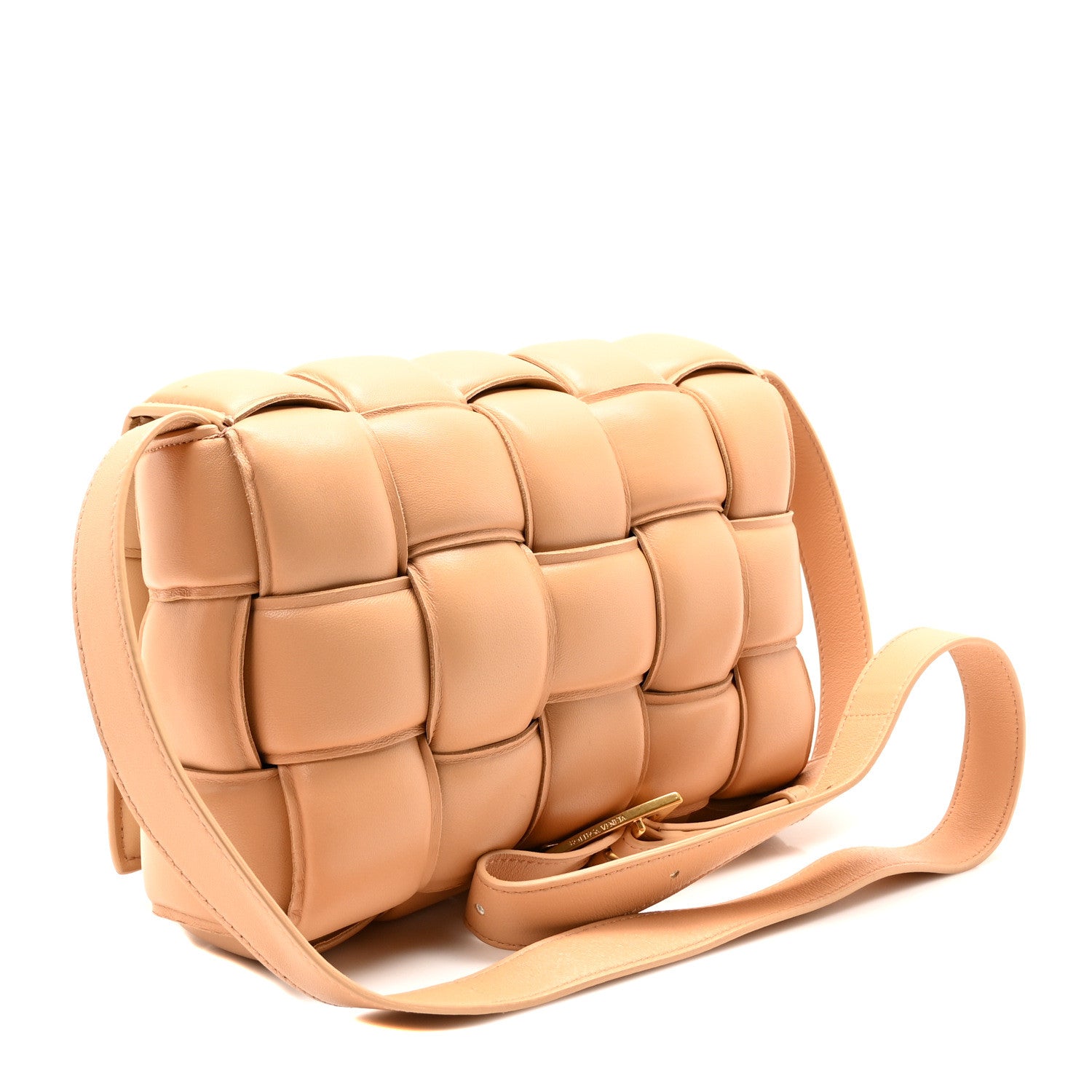 Bottega Veneta Nappa Maxi Intreccio Padded Cassette Crossbody Bag Almond 3 of 9
