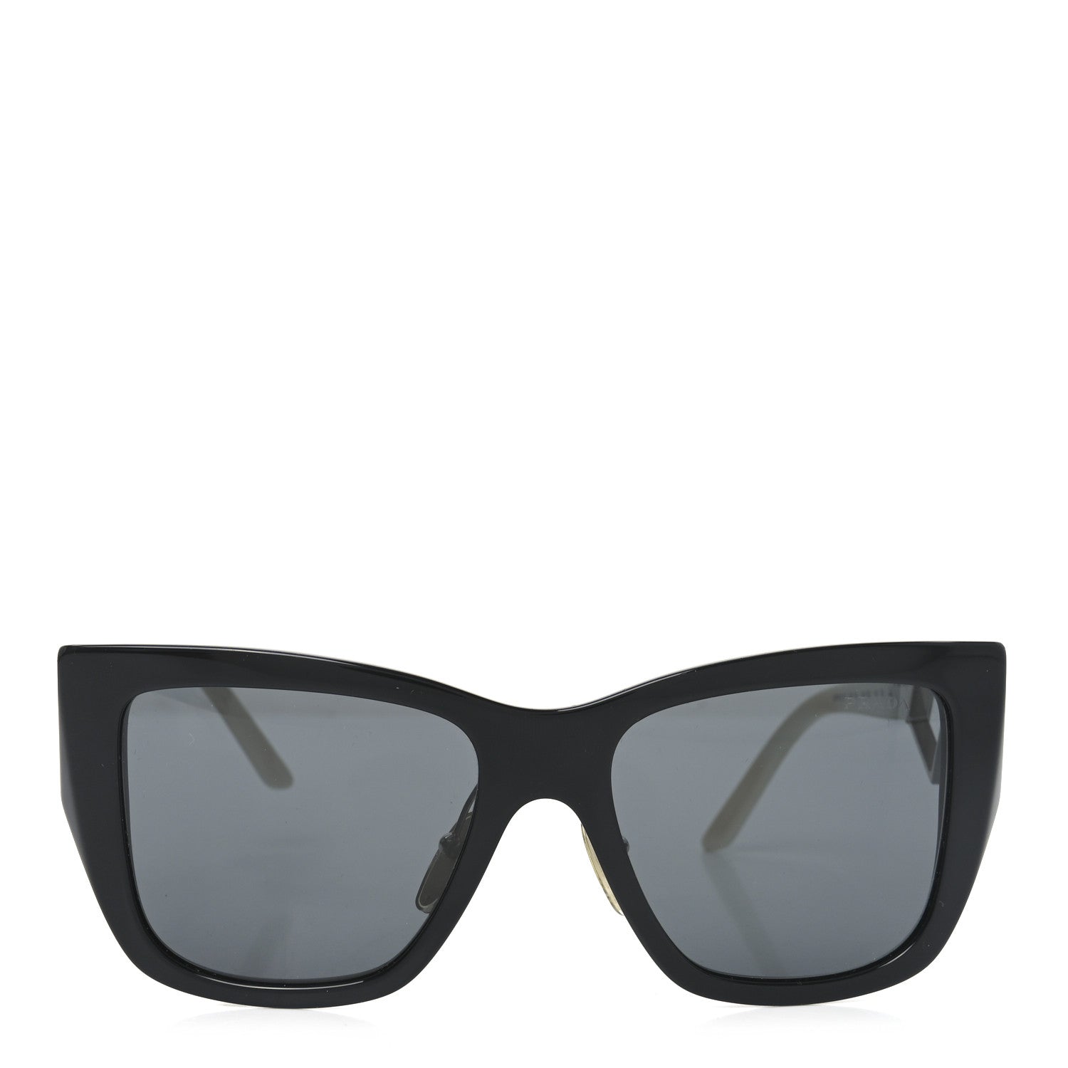 Prada Triangle Sunglasses SPR 21Y Black White 2 of 7