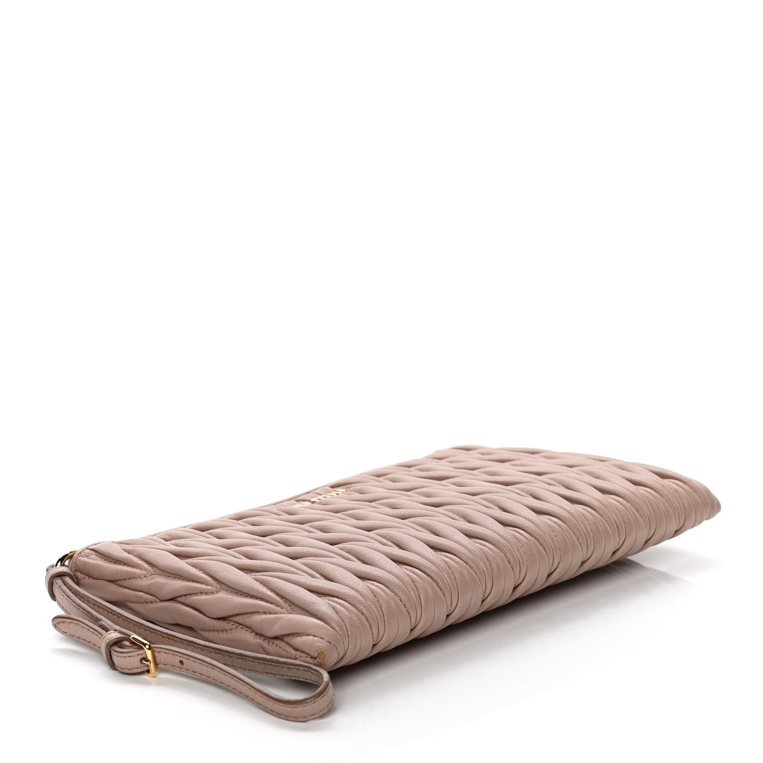 Miu Miu Nappa Matelasse Wristlet Cammeo 8 of 15