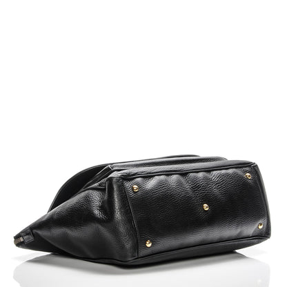 Gucci Pebbled Calfskin Medium 1973 Top Handle Satchel Black 4 of 8
