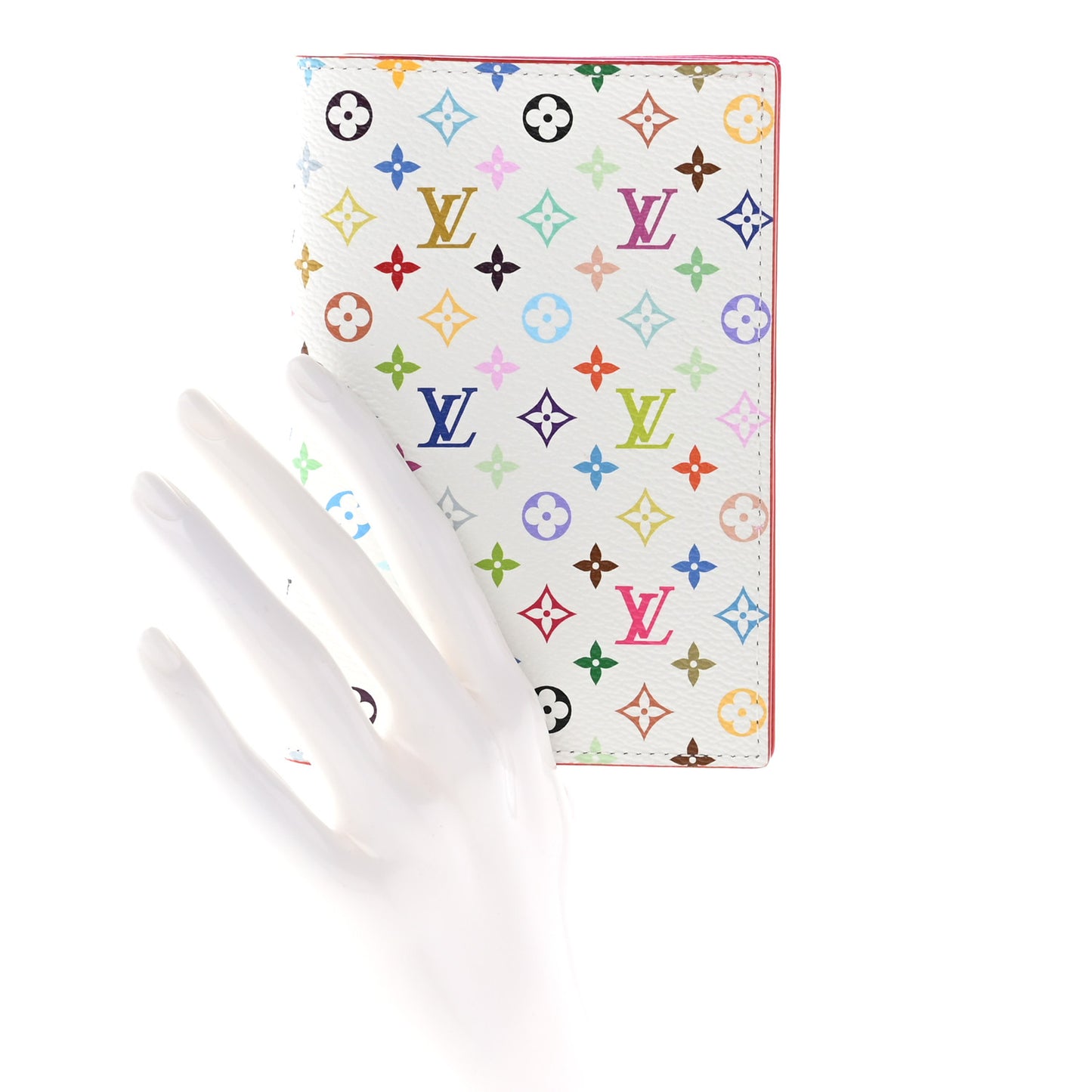 LV X TM Monogram Multicolor Passport Cover White