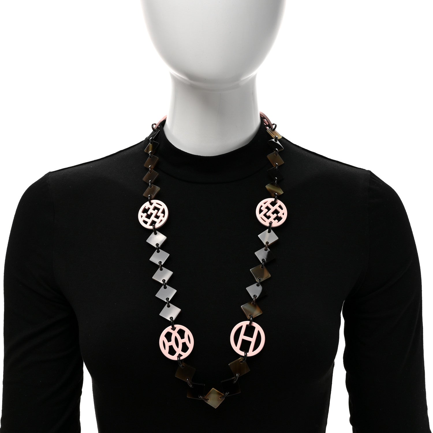 Hermes Buffalo Horn Lacquer Lena Necklace Multicolor 2 of 6