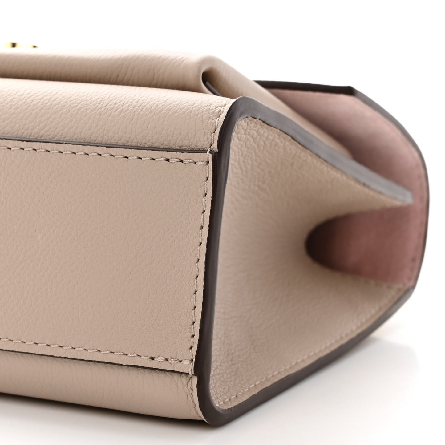 Soft Calfskin Mylockme Chain Bag BB Greige