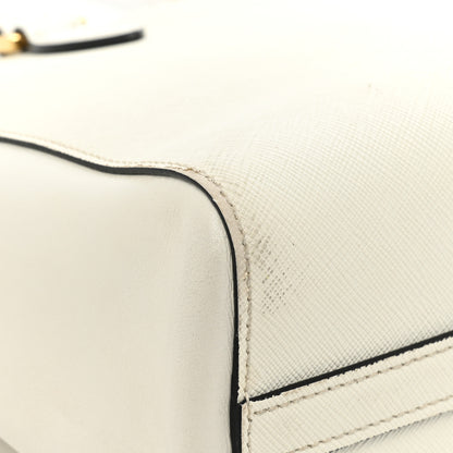 Prada Saffiano Soft Calfskin Zippered Tote White 11 of 15