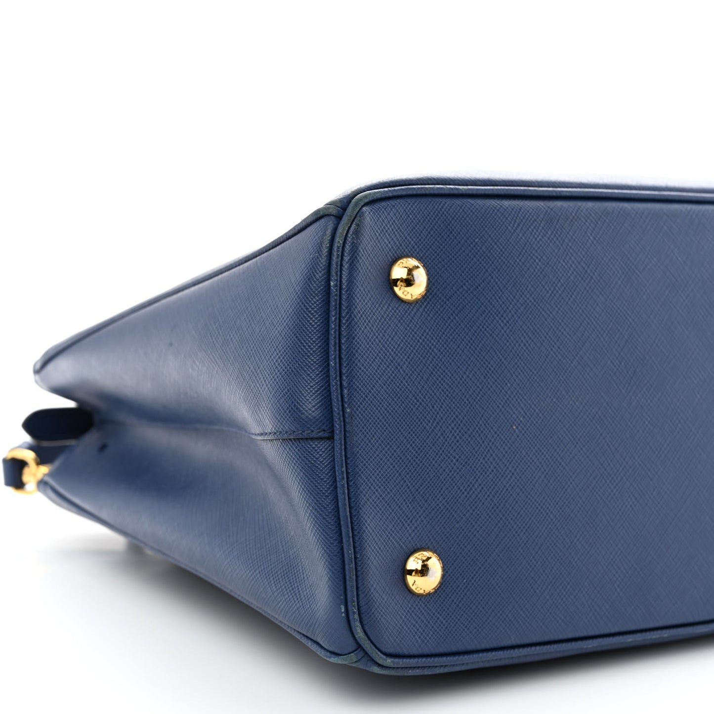 Saffiano Lux Medium Double Zip Tote Bluette