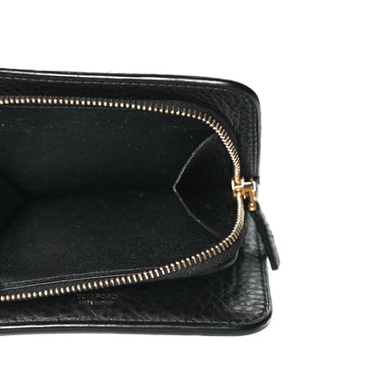 Tom Ford Grained Calfskin Zip Coin Purse Black 8 of 13