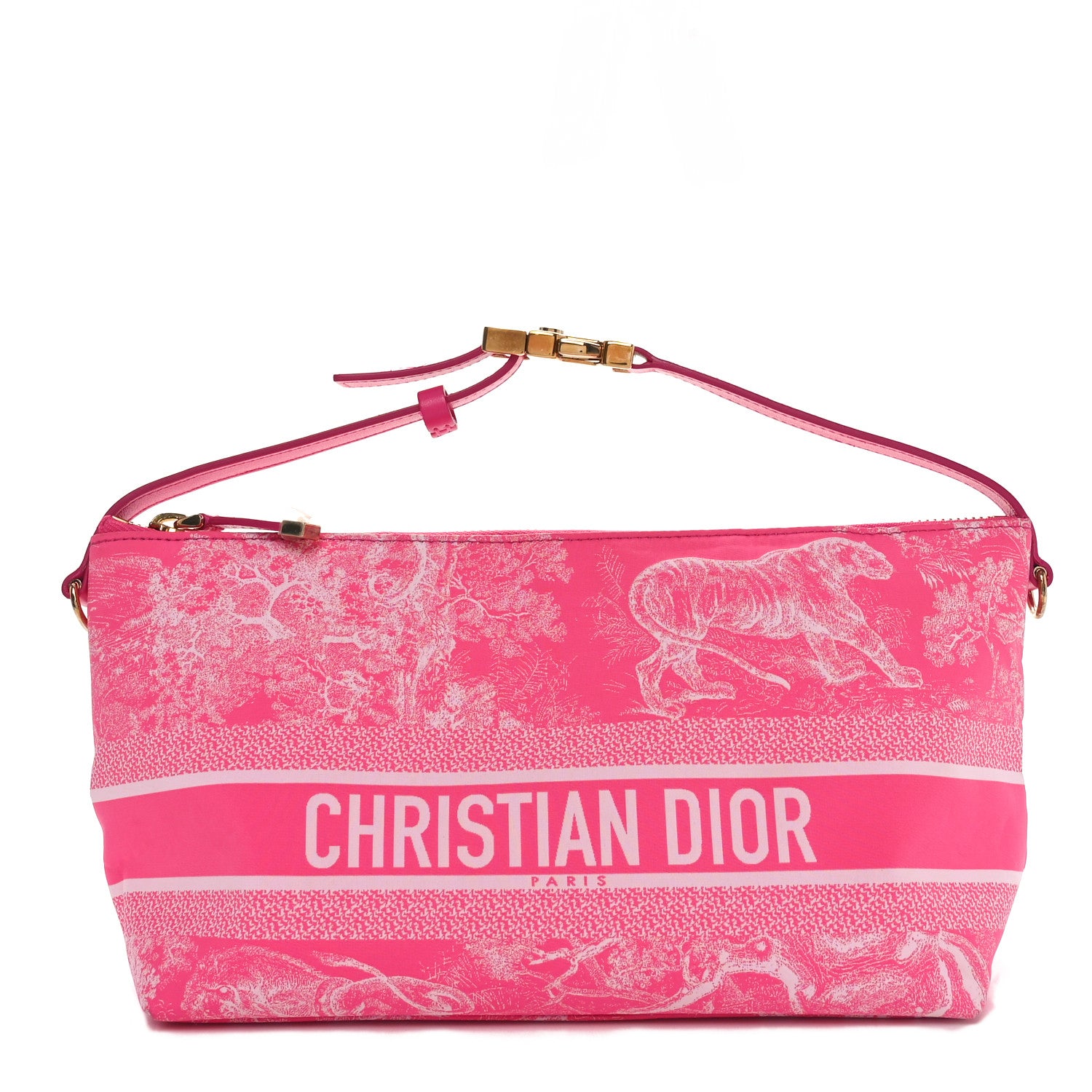 Christian Dior Canvas De Jouy Diortravel Nomad Pouch Pink 1 of 11