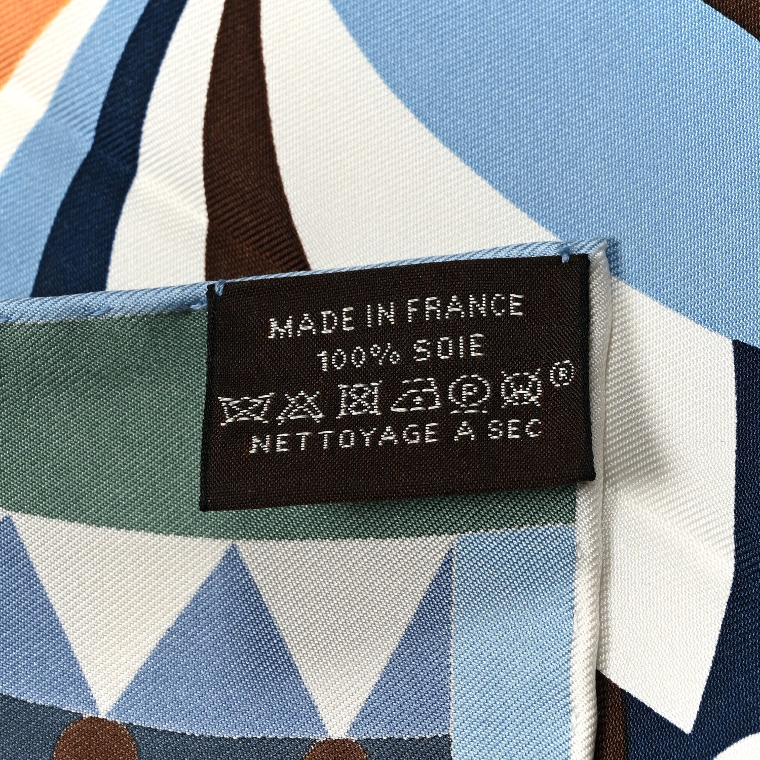 Hermes Silk Parade En Fanfare Detail Scarf 45 Bleu Ardoise Vert 3 of 4