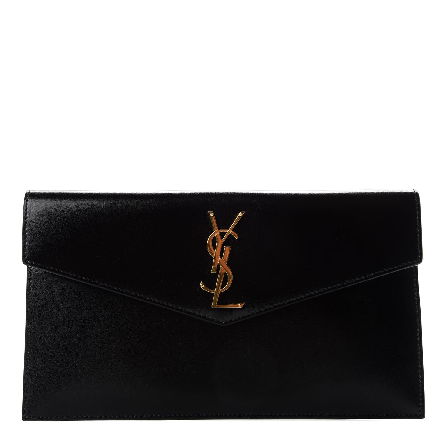 Smooth Shiny Calfskin Monogram Uptown Pouch Black