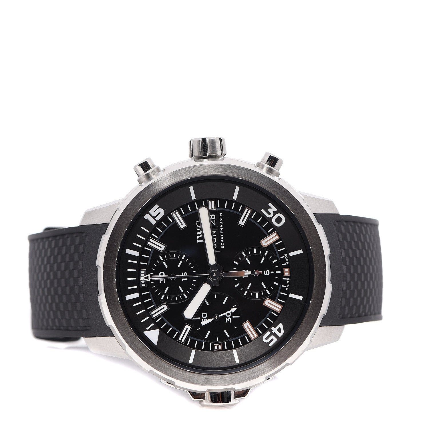 IWC Stainless Steel Rubber 44mm Aquatimer Chronograph Automatic Watch Black IW376803 2 of 5