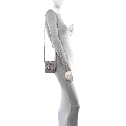 Chanel Caviar Quilted Mini CC Pocket Bucket Bag Grey 2 of 12