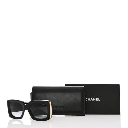 Chanel Acetate Rectangle Sunglasses 5435 Black 9 of 9