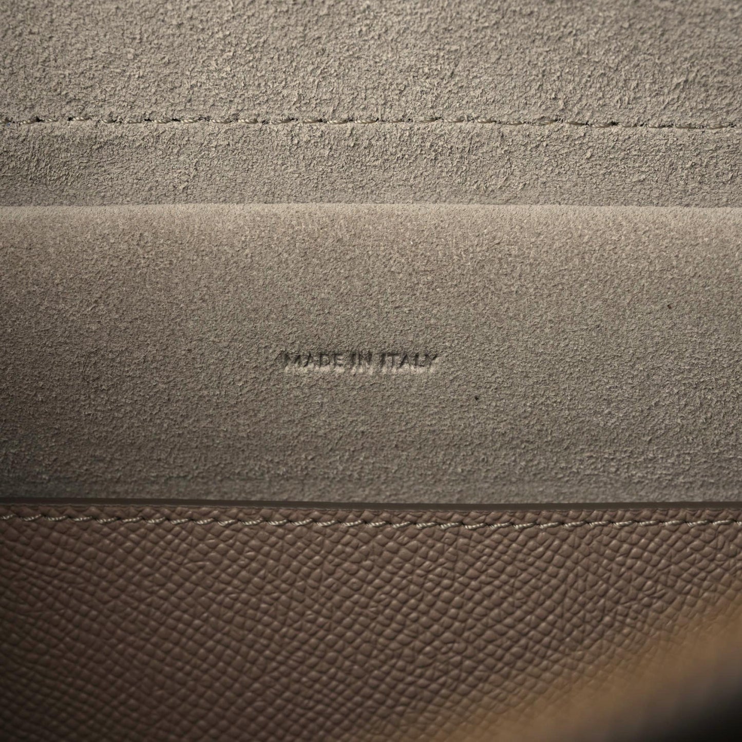 Grained Calfskin Micro Belt Bag Light Taupe