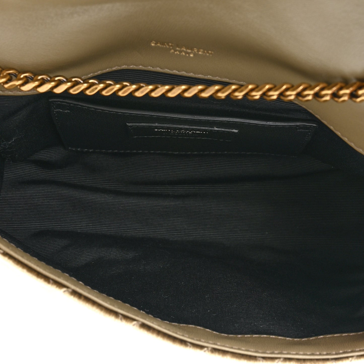 Velvet Mixed Matelasse Triquilt Small Monogram Satchel Dark Vintage Olive