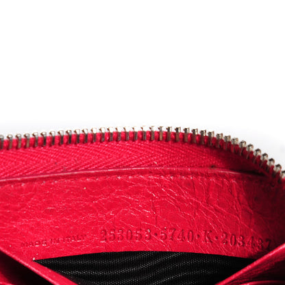 Balenciaga Agneau Giant 12 Silver Hardware Continental Zip Around Wallet Rose Thulian 6 of 7