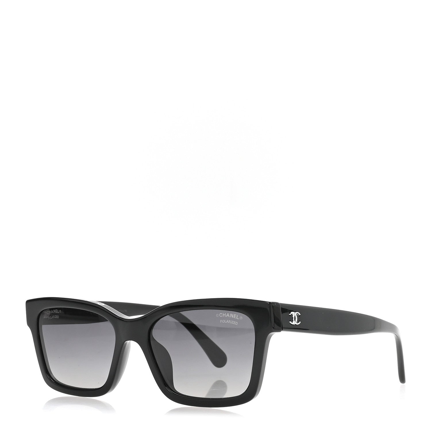 Chanel Acetate Polarized Square Sunglasses 5417-A Black 1 of 8