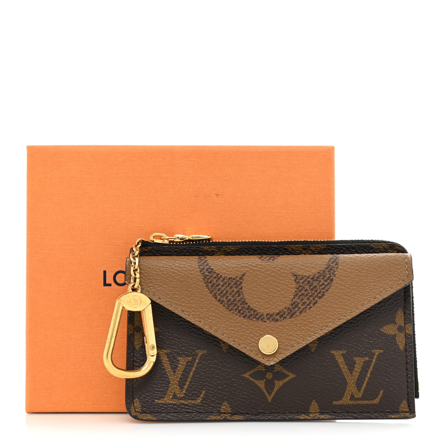 Reverse Monogram Recto Verso Card Holder Brown