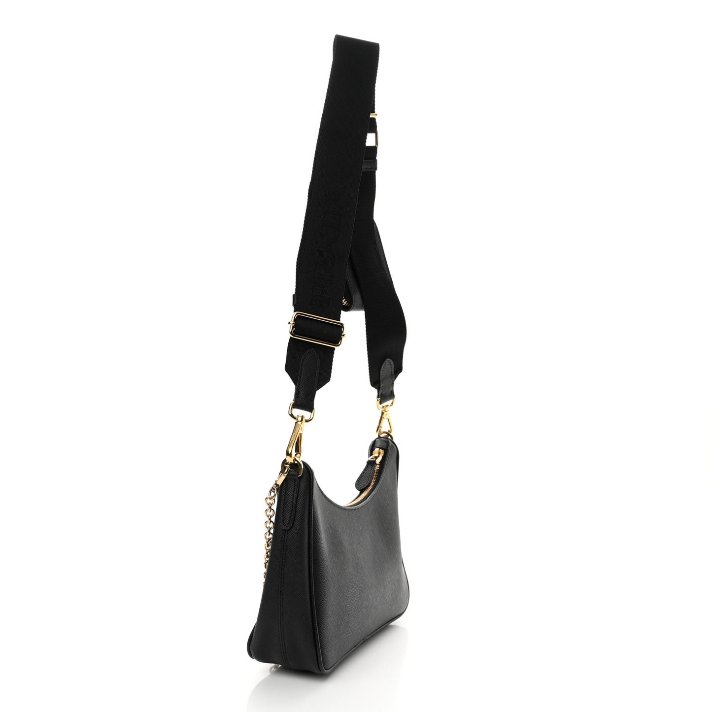 Saffiano Lux Re-Edition 2005 Shoulder Bag Black