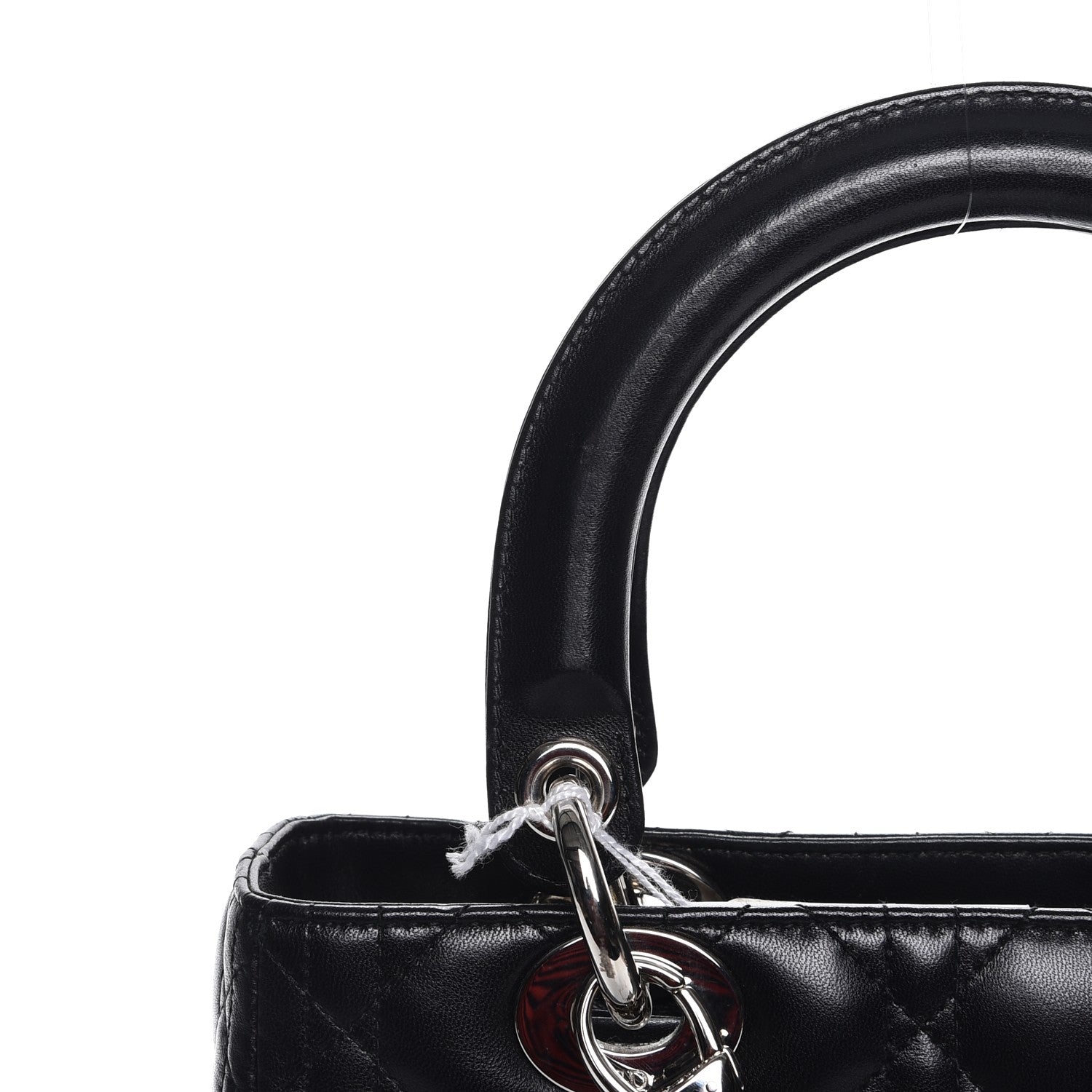 Christian Dior Lambskin Cannage Medium Lady Dior Black 10 of 12