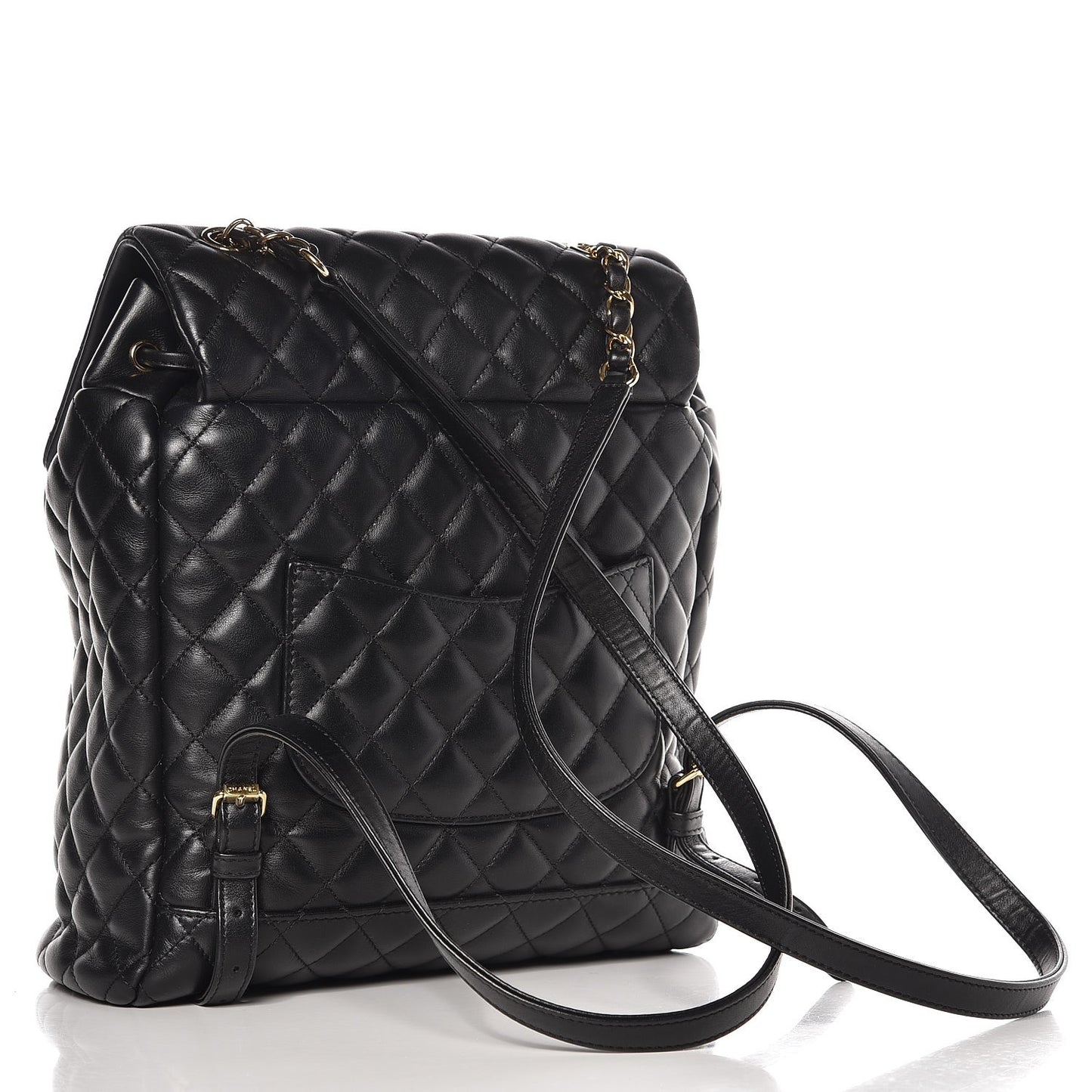 Calfskin Quilted Large Urban Spirit Backpack Black