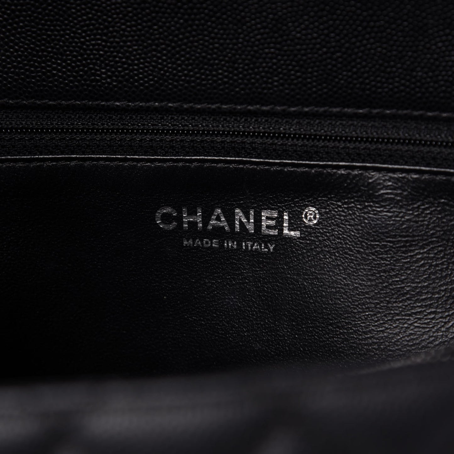 Caviar Lizard Quilted Medium Coco Handle Flap Black