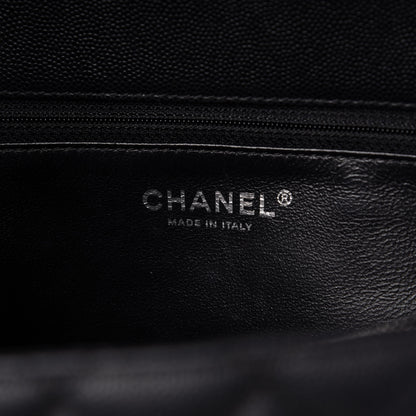 Chanel Caviar Lizard Quilted Medium Coco Handle Flap Black 8 of 10
