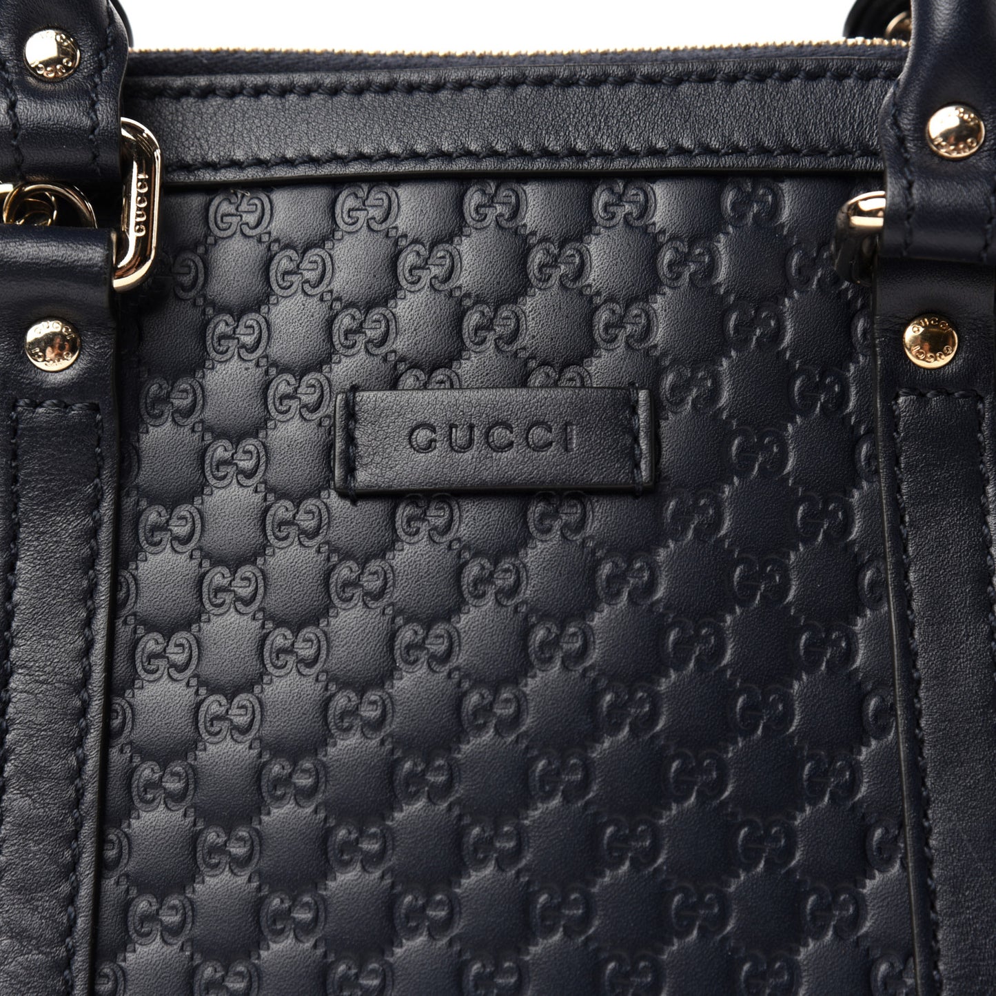 Soft Microguccissima Mini Dome Bag Blue
