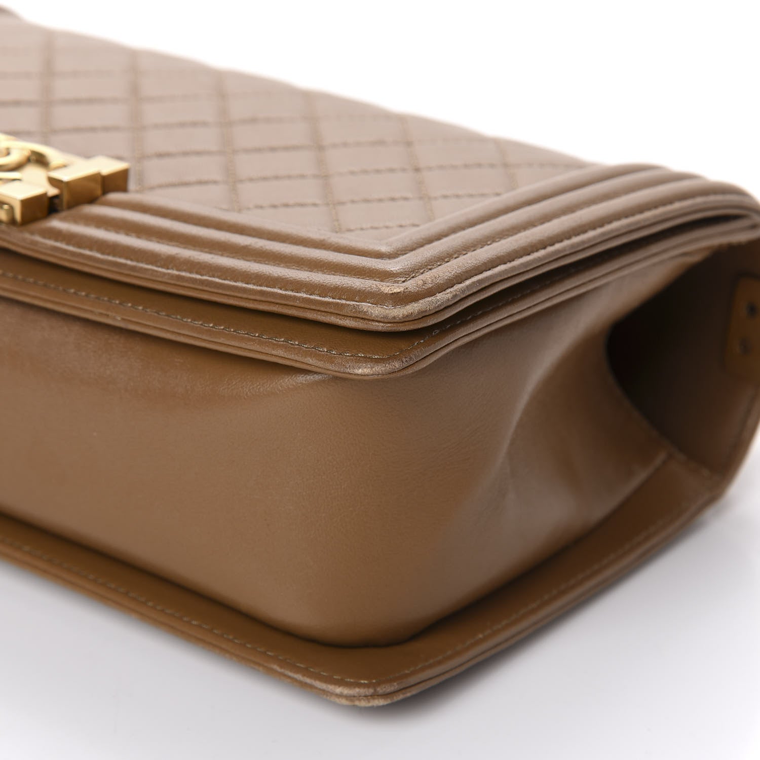 Chanel Calfskin Quilted Medium Boy Flap Camel 7 of 12