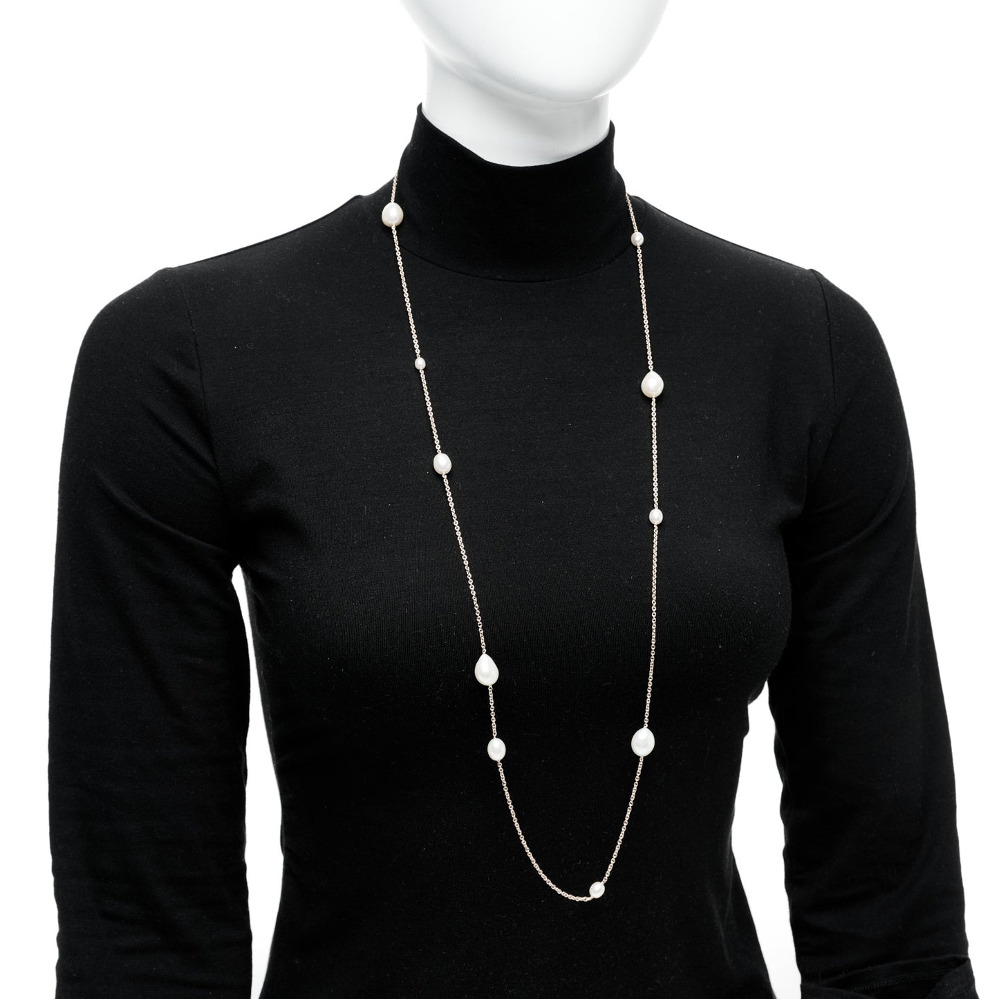 18K Yellow Gold Elsa Peretti Pearls By The Yard Sprinkle Necklace
