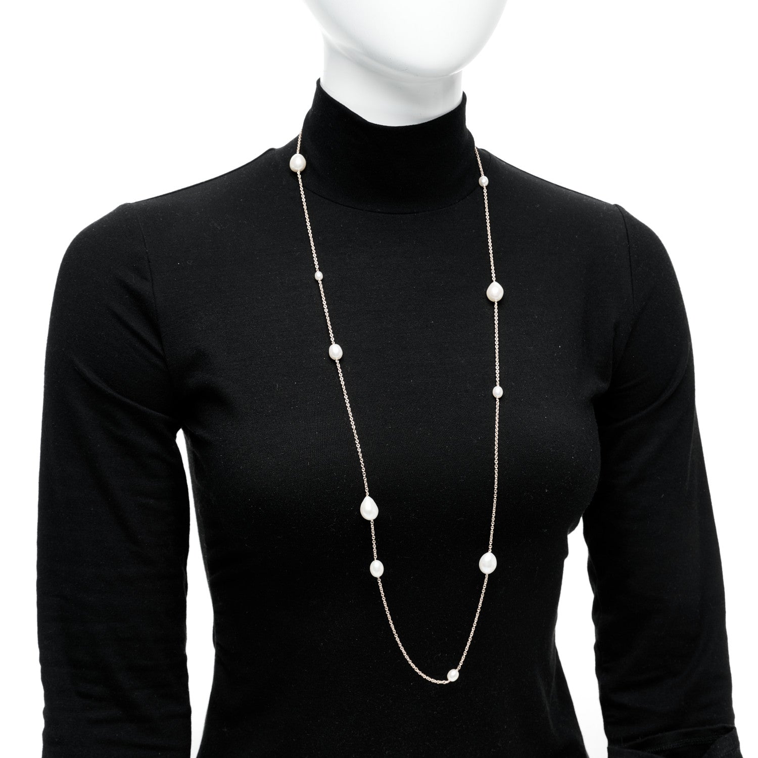 Tiffany 18K Yellow Gold Elsa Peretti Pearls By The Yard Sprinkle Necklace 2 of 6