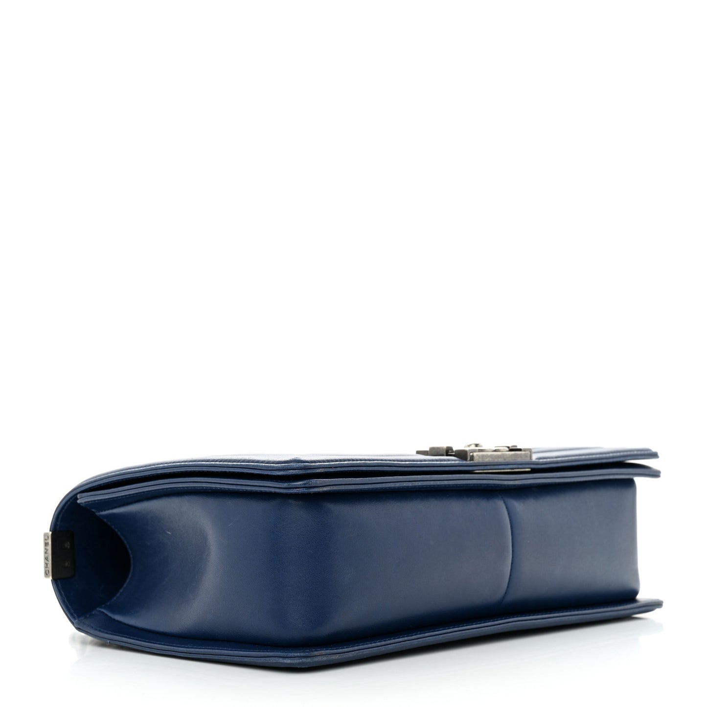 Lambskin Quilted New Medium Boy Flap Dark Blue