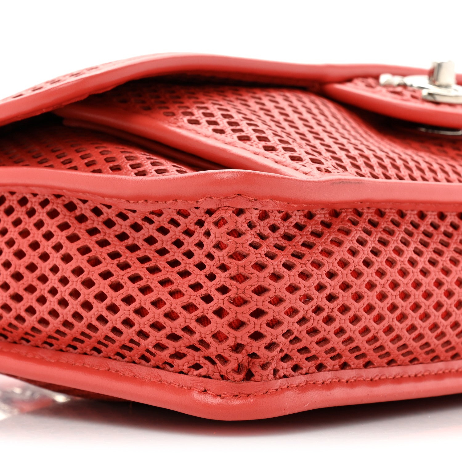 Chanel Perforated Calfskin Large Up In The Air Flap Red 10 of 14