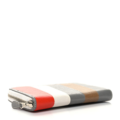 Balenciaga Veau Arena Multicolore Bazar Continental Zip Around Wallet Beige Orange Taupe 4 of 8