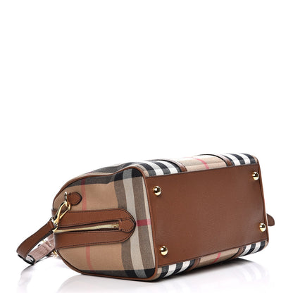 Burberry House Check Derby Calfskin Medium Alchester Bowling Bag Tan 5 of 9