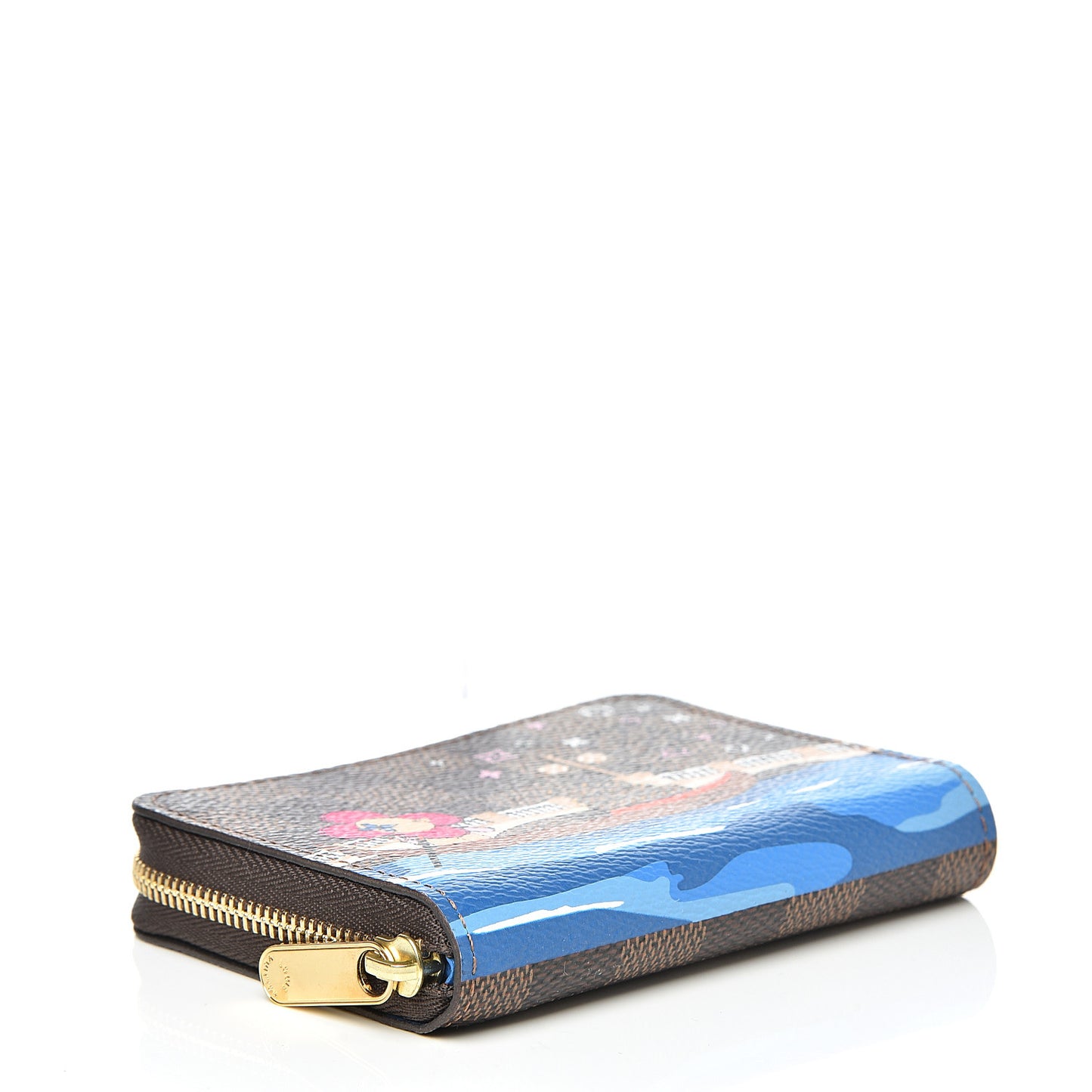 Damier Ebene 2019 Christmas Animation Zippy Coin Purse Blue